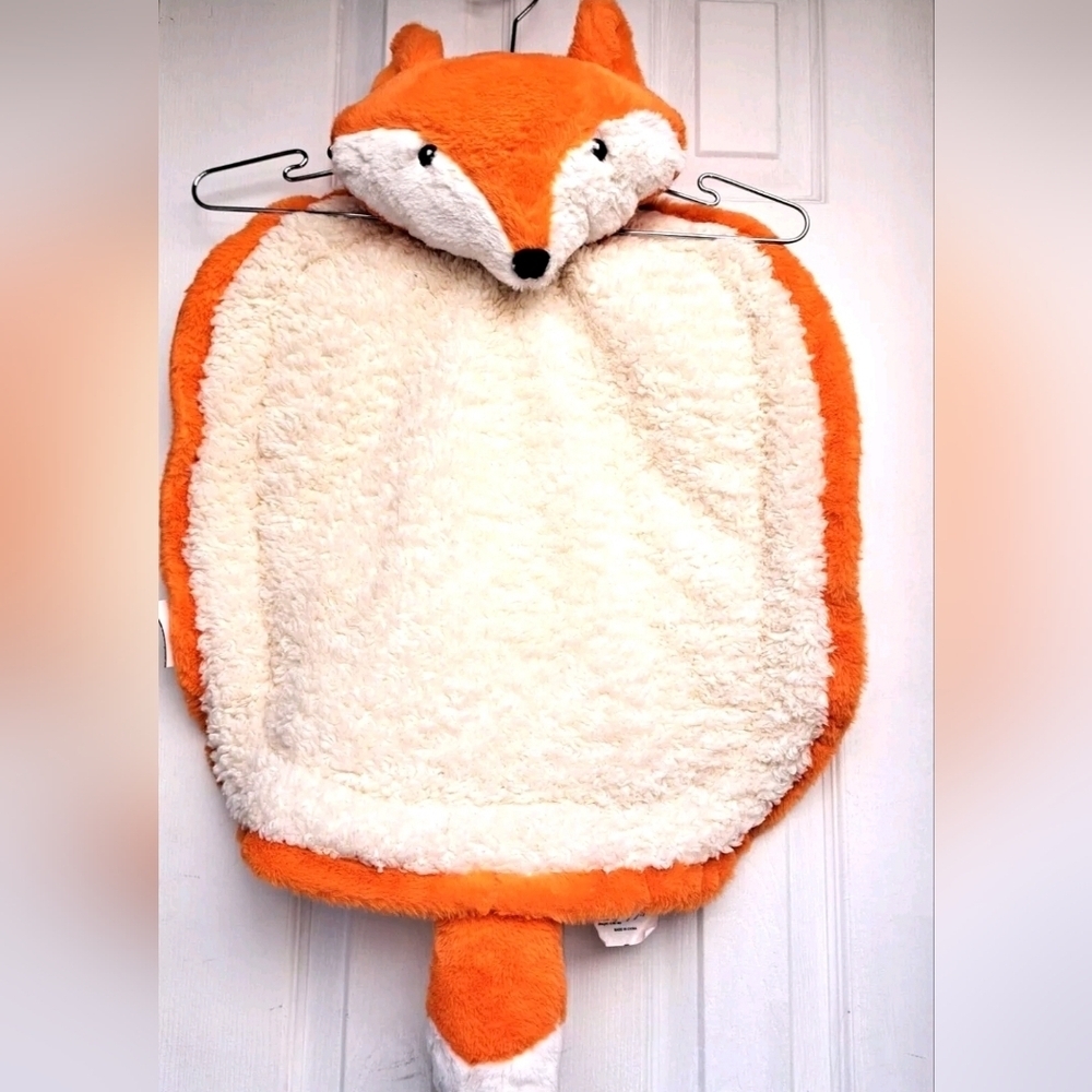 Anthropologie Woodland Plush Orange Fox Floor Cozy Play Mat MINT CONDITION